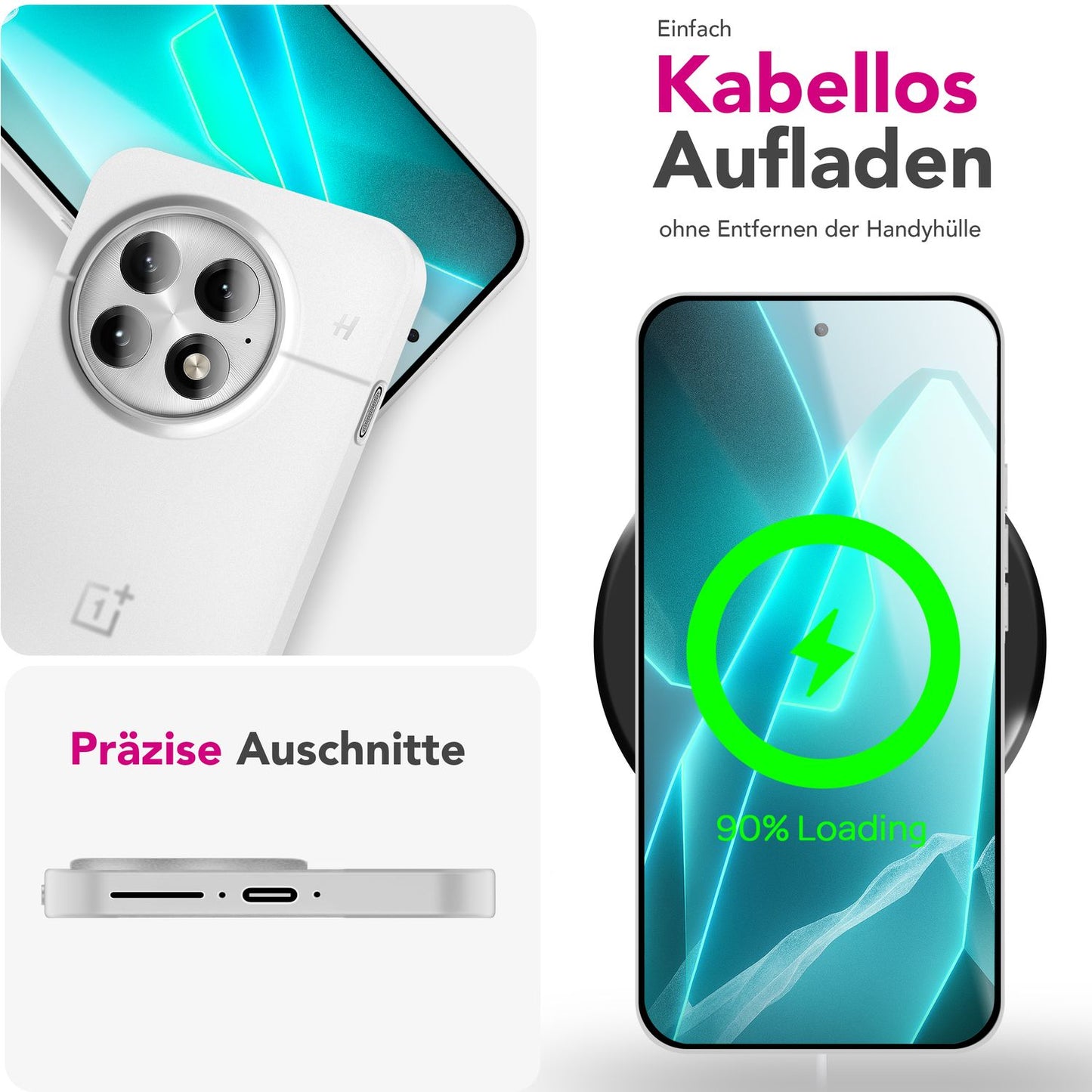 NALIA Phantom Case for OnePlus 13 – Ultra-thin 0.3mm phone case, matte coated, anti-fingerprint cover, extremely lightweight hard case, minimalist style protective case