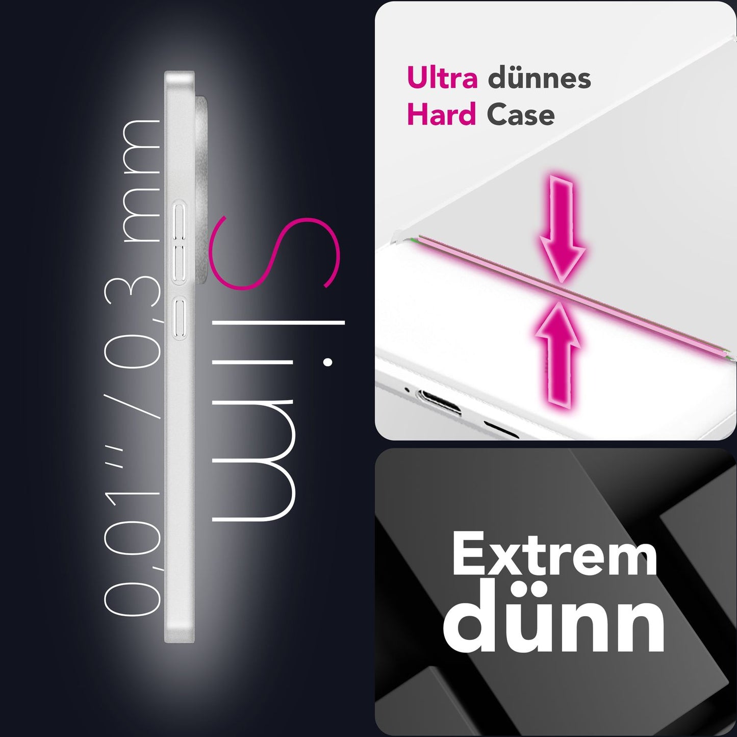 NALIA Phantom Case for OnePlus 13 – Ultra-thin 0.3mm phone case, matte coated, anti-fingerprint cover, extremely lightweight hard case, minimalist style protective case