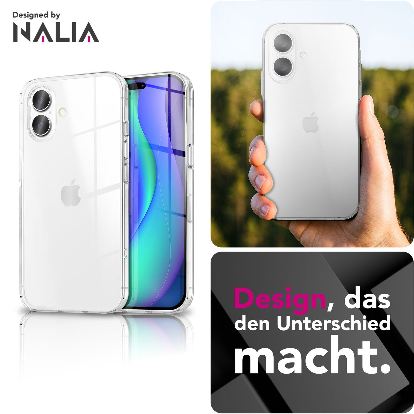 NALIA AirFlex Case for Apple iPhone 17 (Crystal Clear Silicone Case) - Transparent TPU Phone Case, Flexible &amp; Robust, Anti-Yellowing &amp; Clear, Scratch-Resistant &amp; Durable