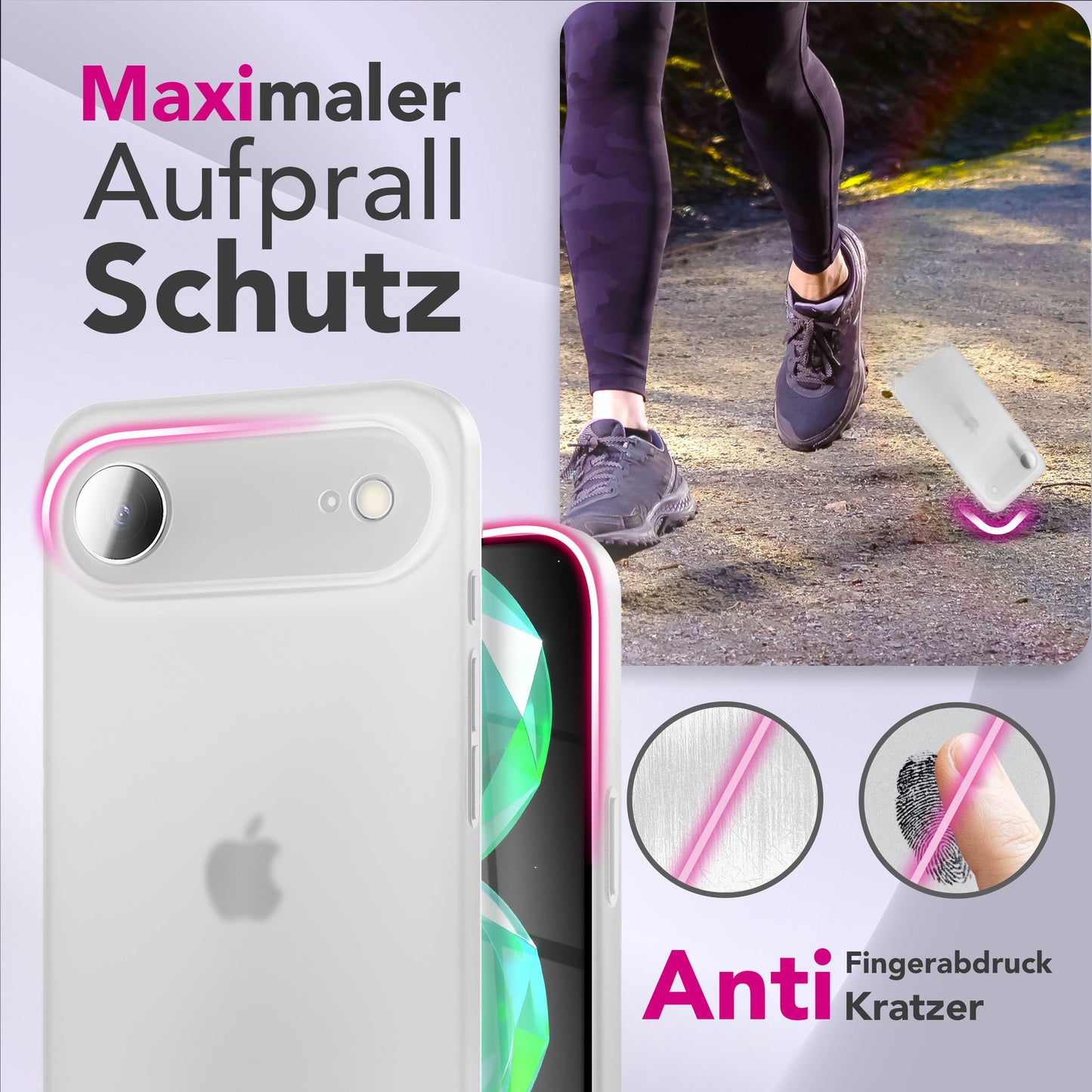 NALIA Phantom Case for Apple iPhone 17 Air (Extremely Thin) - Ultra-slim 0.3mm hard case, matte &amp; anti-fingerprint, slim design cover, feather-light protective case