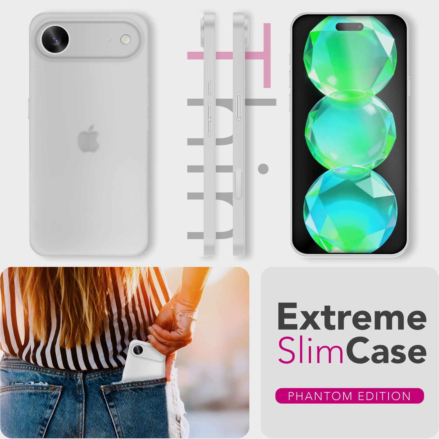 NALIA Phantom Case for Apple iPhone 17 Air (Extremely Thin) - Ultra-slim 0.3mm hard case, matte &amp; anti-fingerprint, slim design cover, feather-light protective case