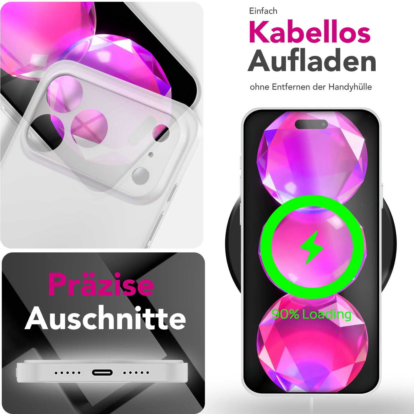 NALIA Phantom hulstur fyrir Apple iPhone 17 Pro Max (mjög þunnt) - 0,3 mm úrþunnt hart hulstur, matt og blettavörn, fjaðurlétt símahulstur, þunnt hulstur