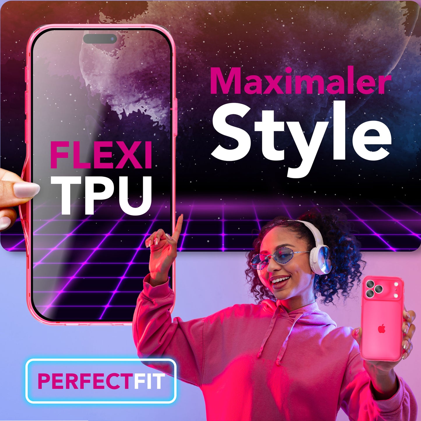 NALIA Vibe Case for Apple iPhone 17 Pro (Vibrant Colors) - Bright TPU Cover with Neon Color Boost, Transparent &amp; Flexible, Anti-Yellowing, Colorful Silicone Phone Case