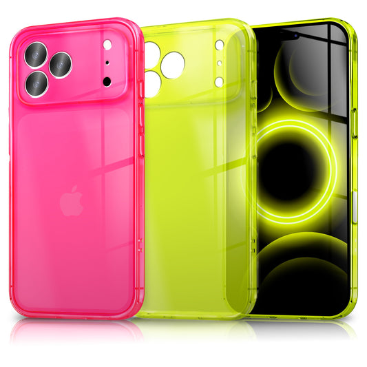 NALIA Vibe Case for Apple iPhone 17 Pro Max (Vibrant Colors) - Neon Brightly Glowing TPU Protective Case, Semi-Transparent &amp; Anti-Yellowing, Flexible, Wireless Phone Case