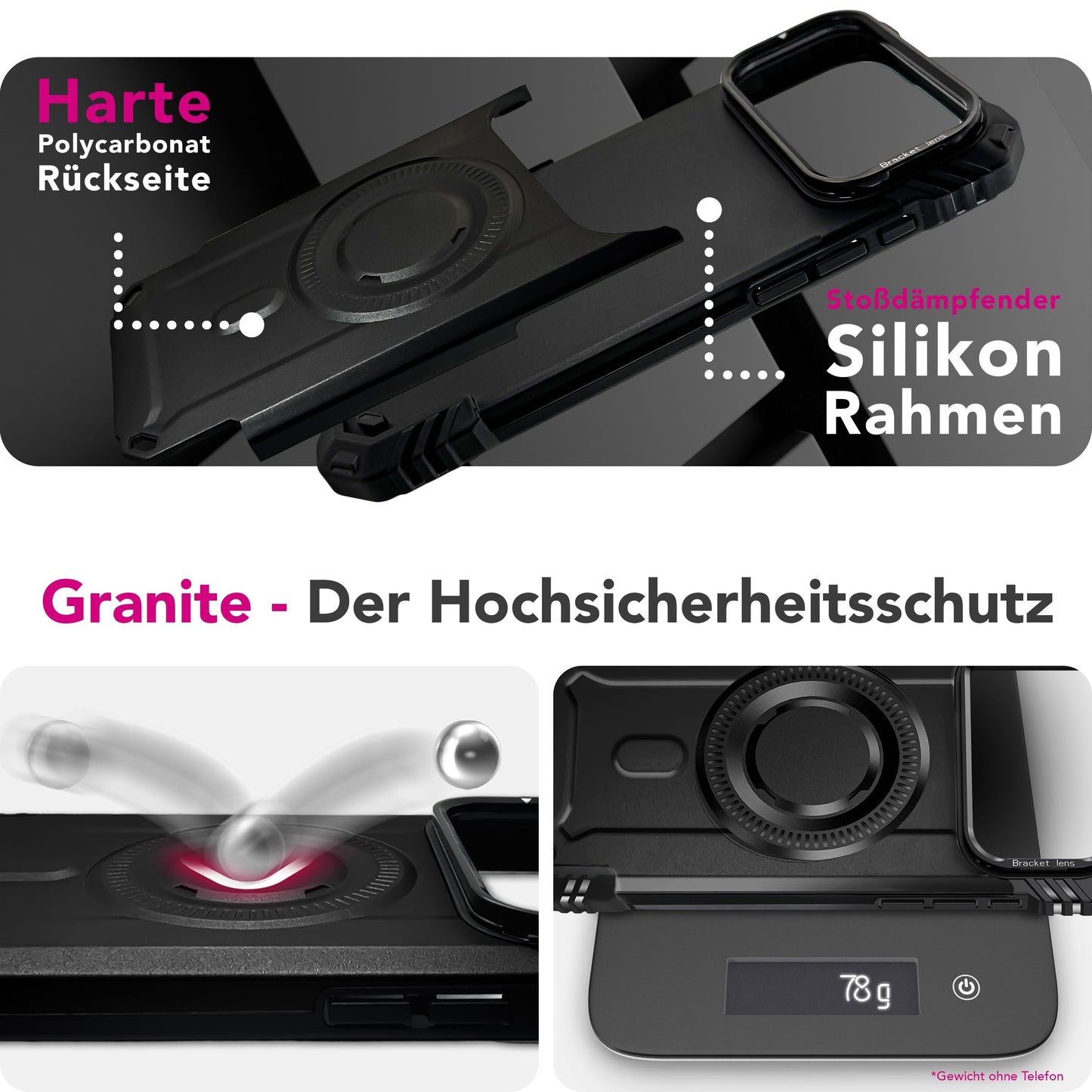 NALIA MagSafe Granite Case for Apple iPhone 17 Pro Max (Military Armor) - Rugged Armor Kickstand Cover, Shockproof Outdoor Protective Case, Military Style Case