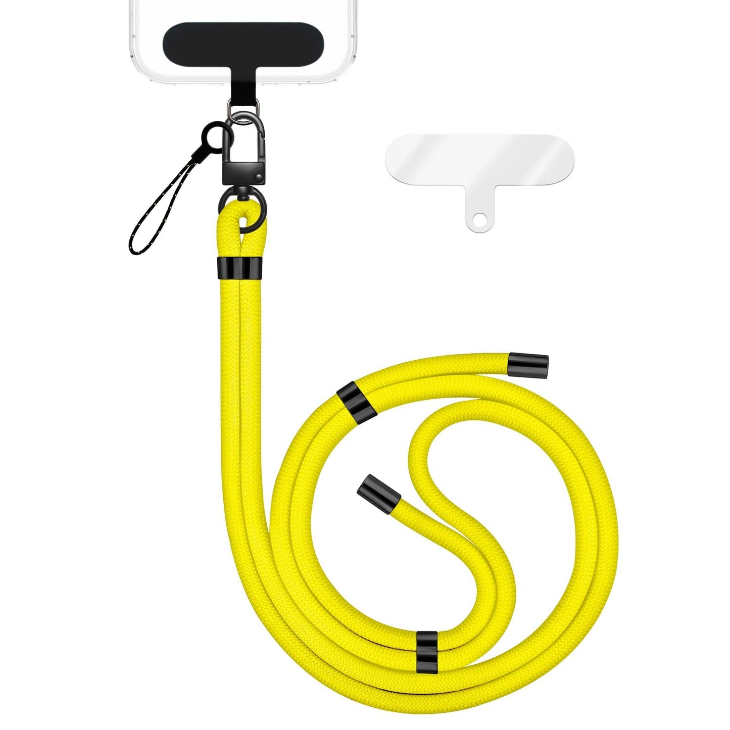 NALIA HoldMe alhliða símahálsmen fyrir snjallsíma og símahulstur, stillanleg og aftakanleg nylonreipi, axlaról, símaól, snúra með karabínuknúru og 2 merkimiðar