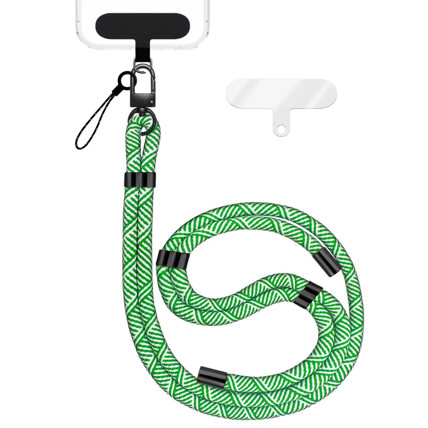 NALIA HoldMe alhliða símahálsmen fyrir snjallsíma og símahulstur, stillanleg og aftakanleg nylonreipi, axlaról, símaól, snúra með karabínuknúru og 2 merkimiðar