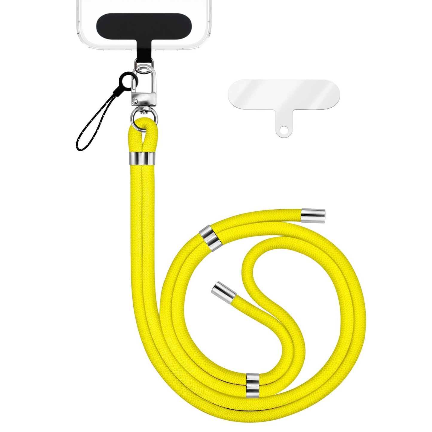 NALIA HoldMe alhliða símahálsmen fyrir snjallsíma og símahulstur, stillanleg og aftakanleg nylonreipi, axlaról, símaól, snúra með karabínuknúru og 2 merkimiðar