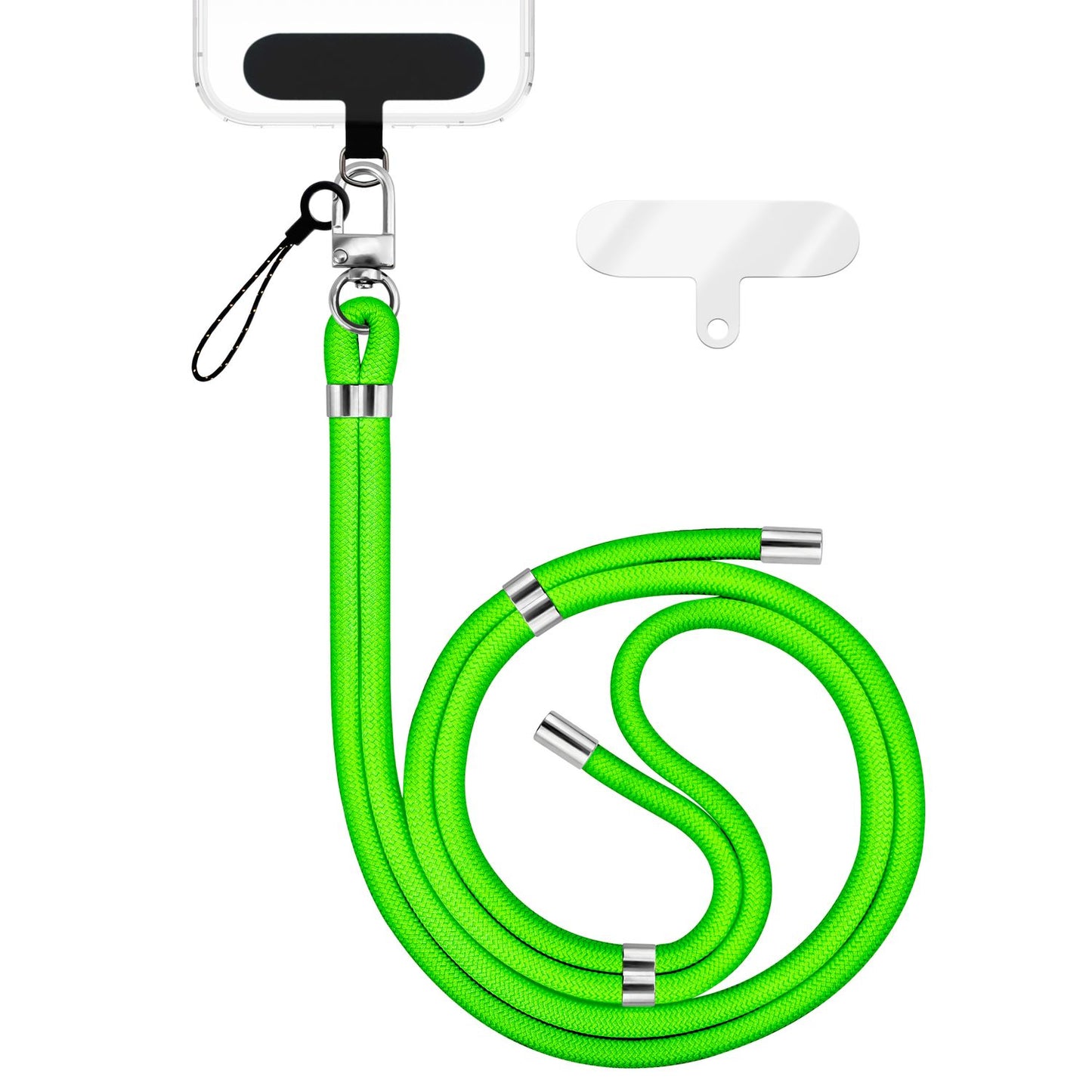 NALIA HoldMe alhliða símahálsmen fyrir snjallsíma og símahulstur, stillanleg og aftakanleg nylonreipi, axlaról, símaól, snúra með karabínuknúru og 2 merkimiðar