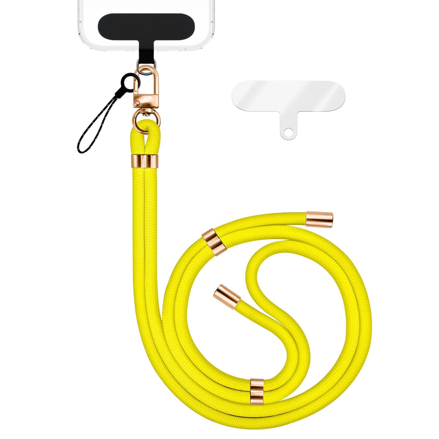 NALIA HoldMe alhliða símahálsmen fyrir snjallsíma og símahulstur, stillanleg og aftakanleg nylonreipi, axlaról, símaól, snúra með karabínuknúru og 2 merkimiðar
