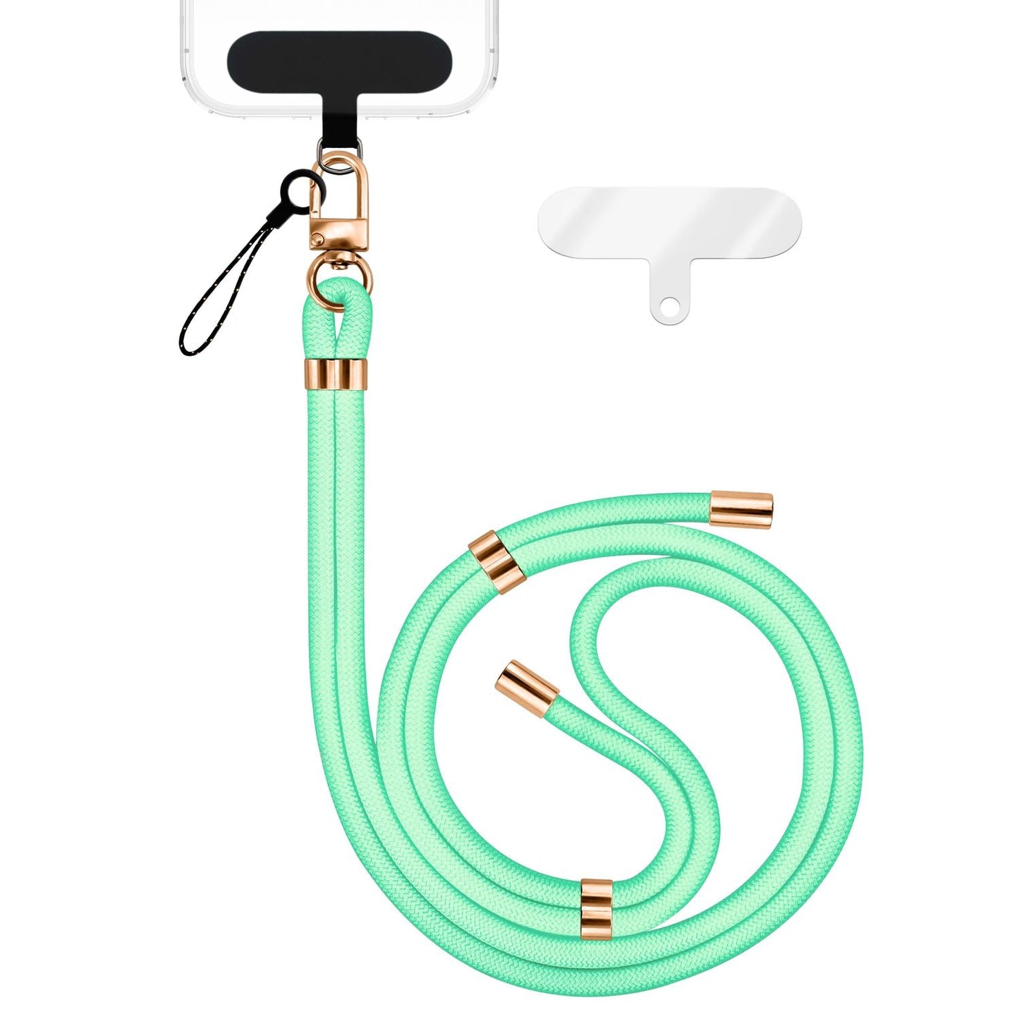 NALIA HoldMe alhliða símahálsmen fyrir snjallsíma og símahulstur, stillanleg og aftakanleg nylonreipi, axlaról, símaól, snúra með karabínuknúru og 2 merkimiðar