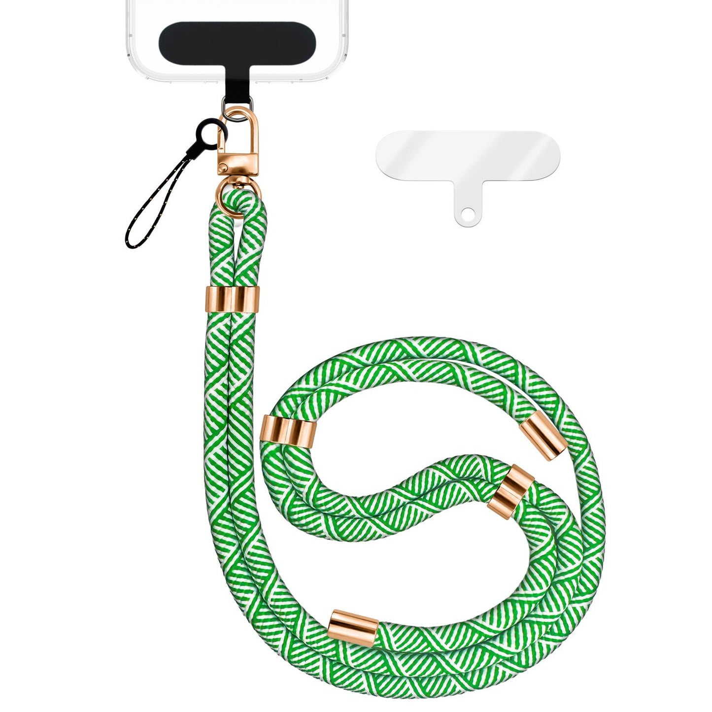 NALIA HoldMe alhliða símahálsmen fyrir snjallsíma og símahulstur, stillanleg og aftakanleg nylonreipi, axlaról, símaól, snúra með karabínuknúru og 2 merkimiðar