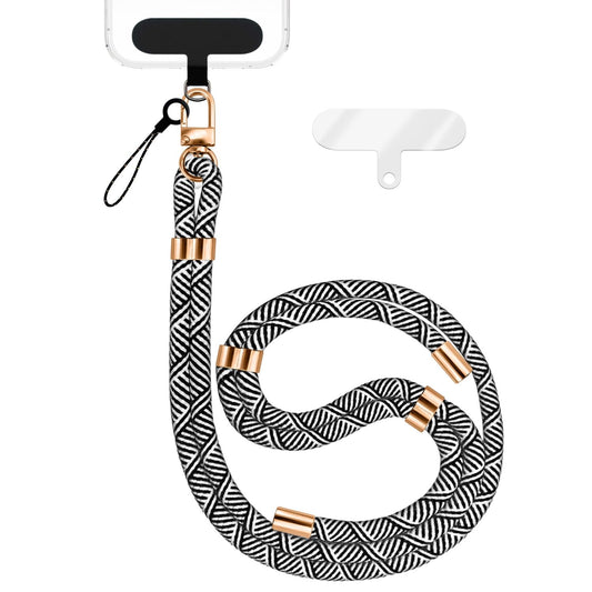 NALIA HoldMe alhliða símahálsmen fyrir snjallsíma og símahulstur, stillanleg og aftakanleg nylonreipi, axlaról, símaól, snúra með karabínuknúru og 2 merkimiðar