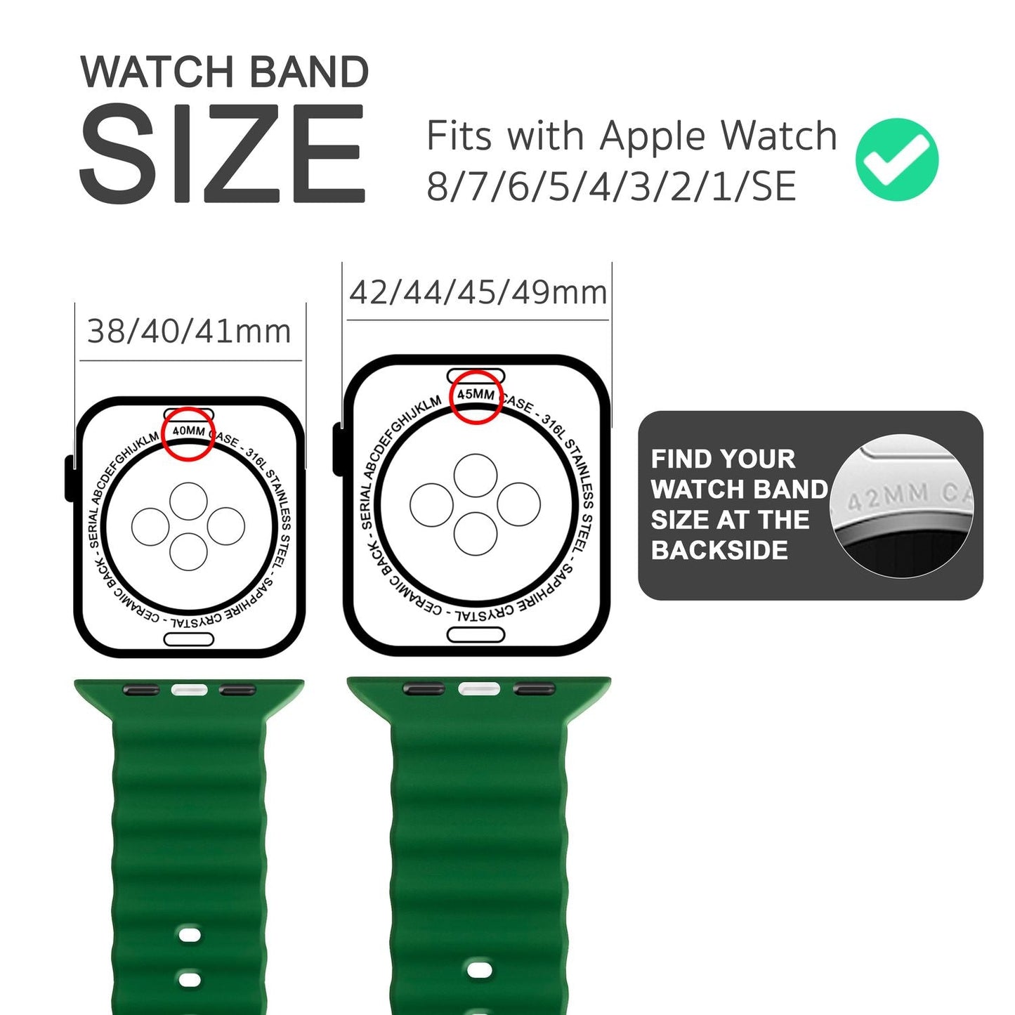 Ocean Band for Apple Watch Ultra/SE/8/7/6/5/4/3/2/1, 42 44 45 49mm