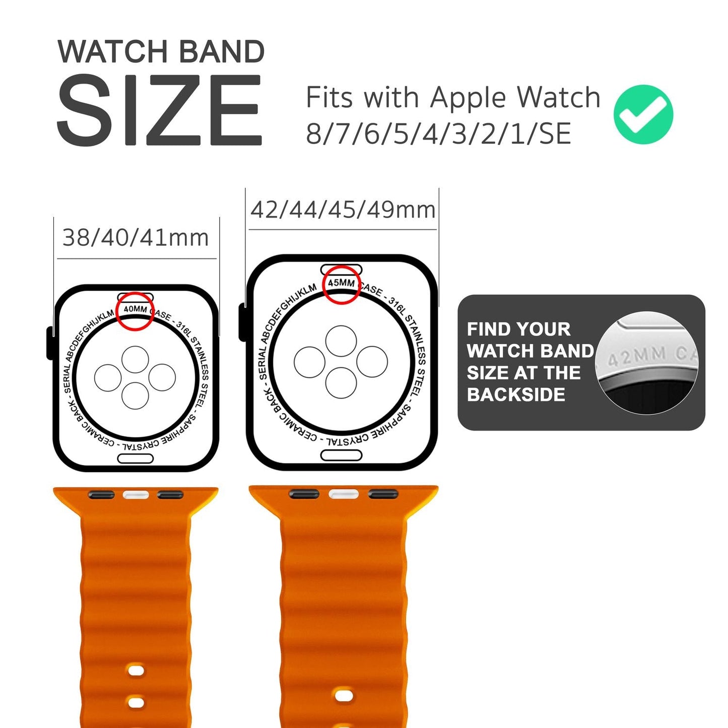 Ocean Band for Apple Watch Ultra/SE/8/7/6/5/4/3/2/1, 42 44 45 49mm
