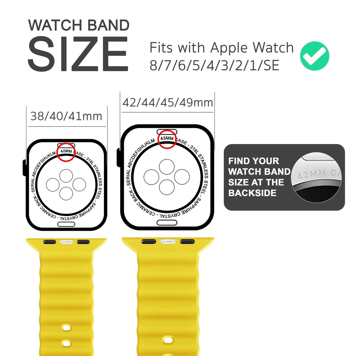 Ocean Band for Apple Watch Ultra/SE/8/7/6/5/4/3/2/1, 42 44 45 49mm