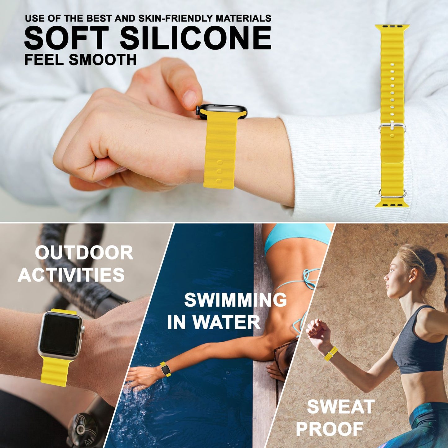 Ocean Band for Apple Watch Ultra/SE/8/7/6/5/4/3/2/1, 42 44 45 49mm