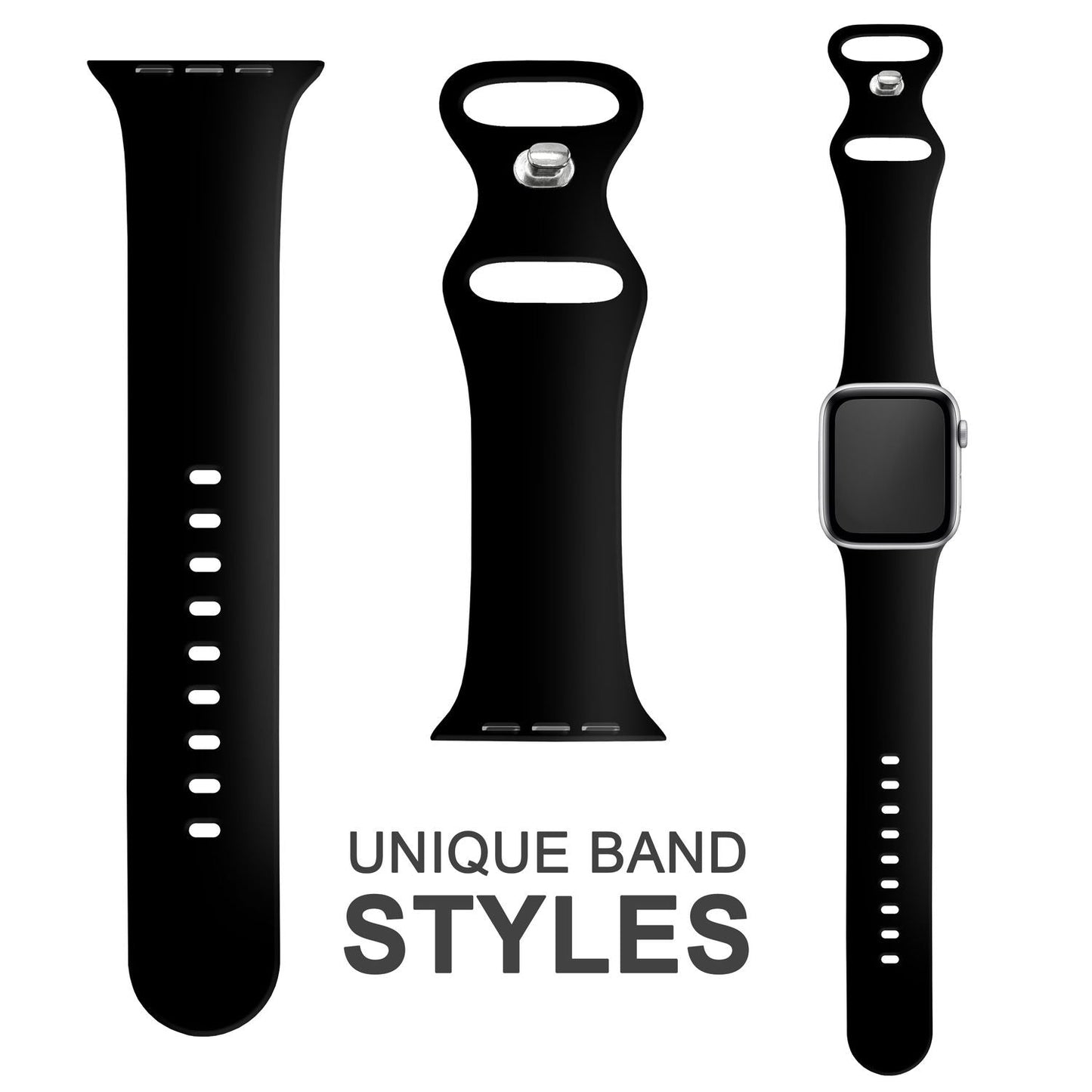 Silicone band for Apple Watch SE/8/7/6/5/4/3/2/1, 38mm 40mm 41mm