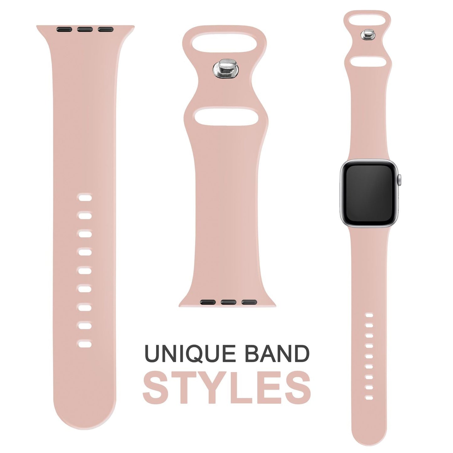 Silicone band for Apple Watch SE/8/7/6/5/4/3/2/1, 38mm 40mm 41mm