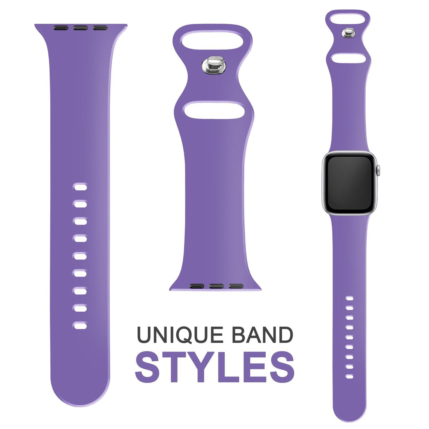 Silicone band for Apple Watch SE/8/7/6/5/4/3/2/1, 38mm 40mm 41mm