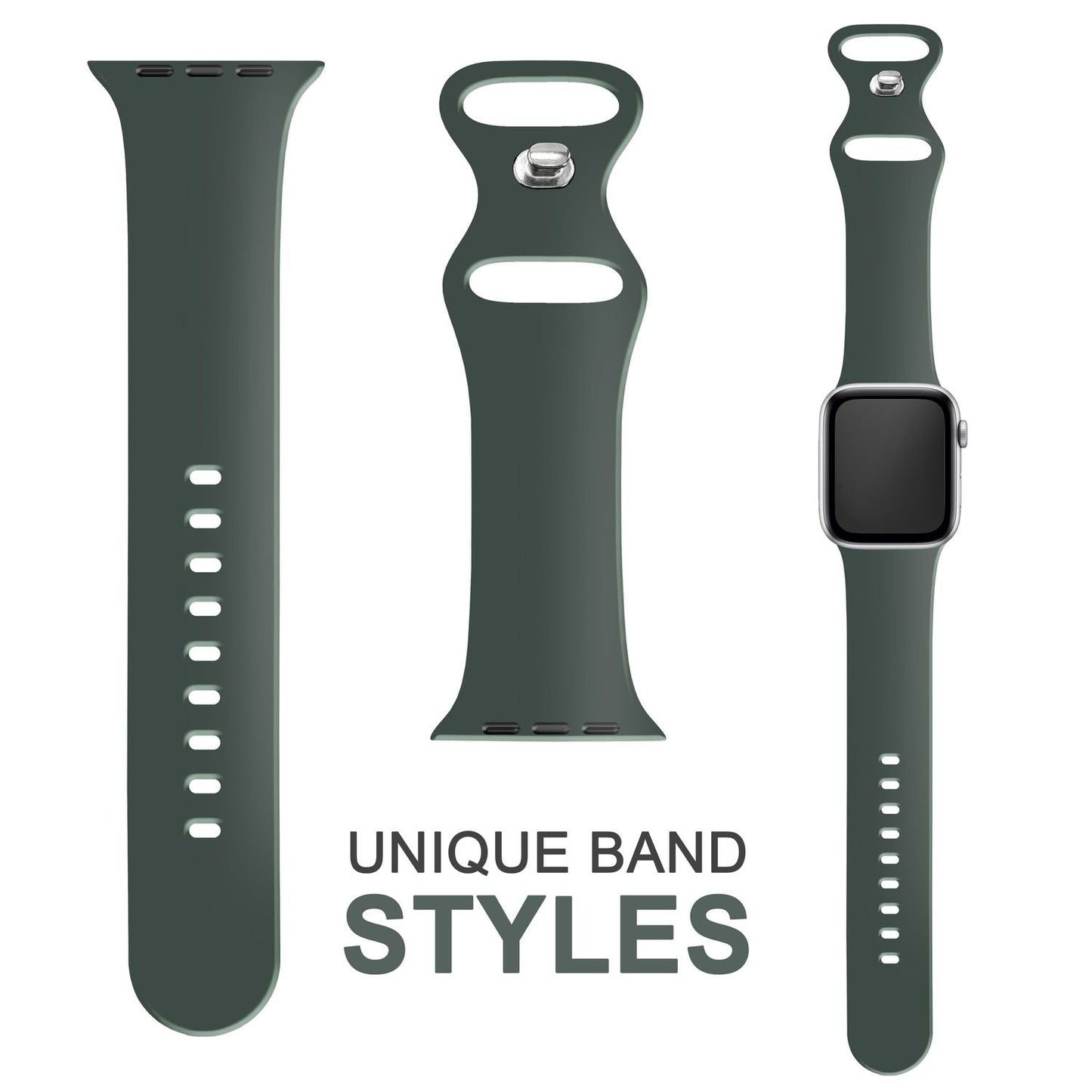 Silicone band for Apple Watch Ultra/SE/8/7/6/5/4/3/2/1, 42mm 44mm 45mm 49mm