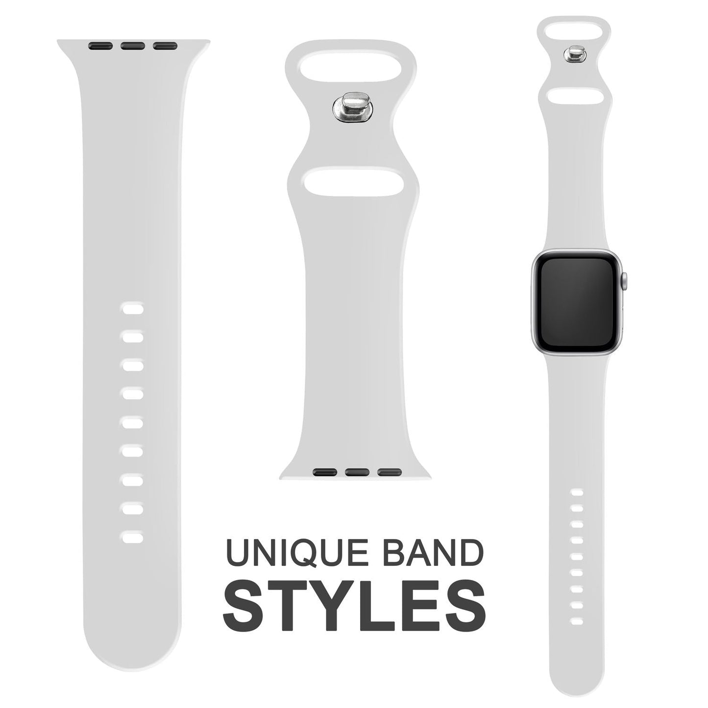 Silicone band for Apple Watch Ultra/SE/8/7/6/5/4/3/2/1, 42mm 44mm 45mm 49mm