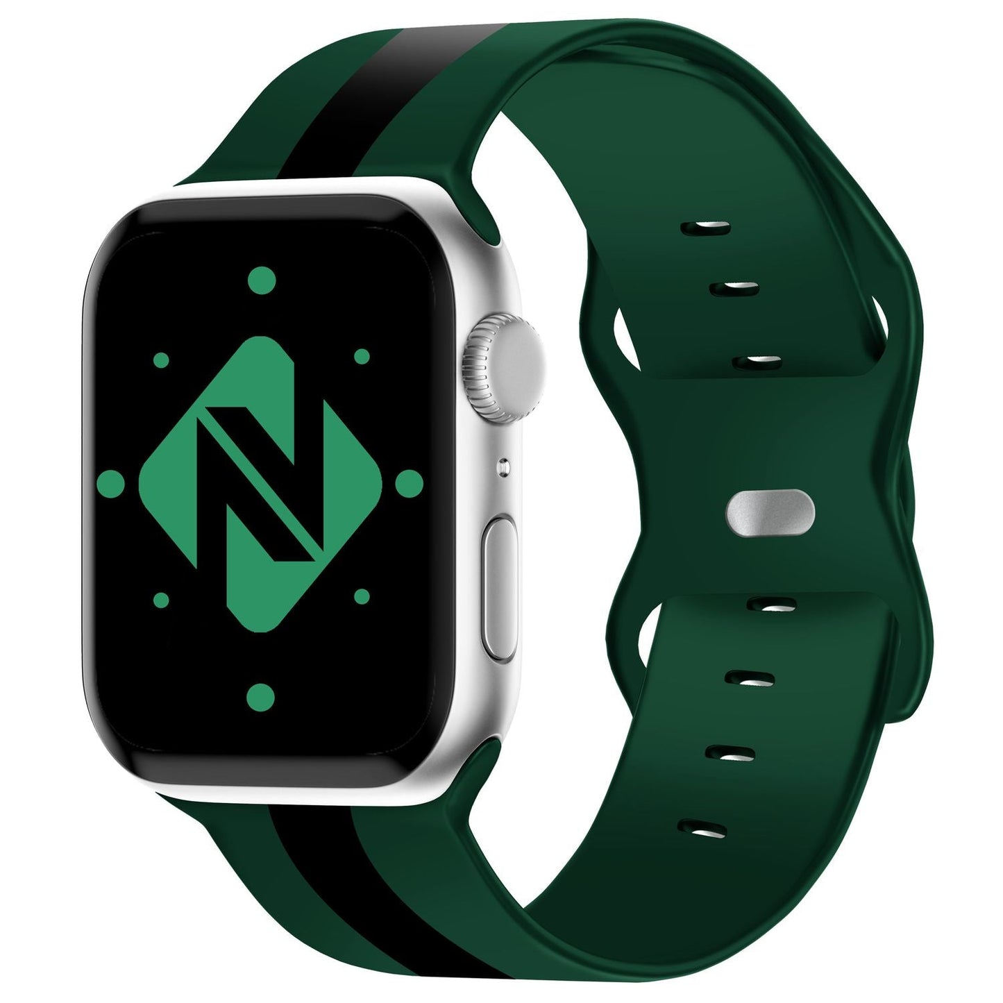 Röndótt sílikonól fyrir Apple Watch SE/8/7/6/5/4/3/2/1, 38mm 40mm 41mm