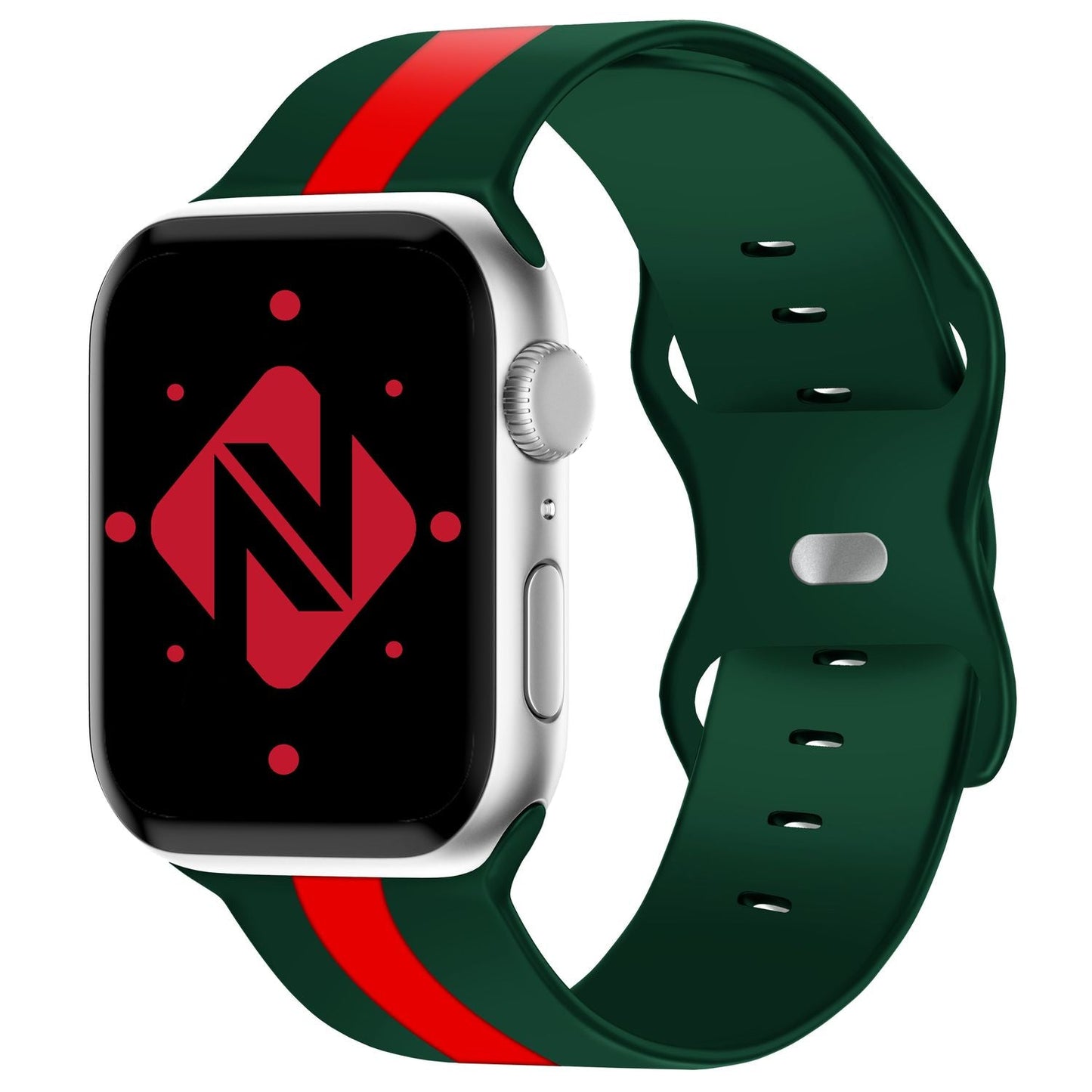 Röndótt sílikonól fyrir Apple Watch SE/8/7/6/5/4/3/2/1, 38mm 40mm 41mm