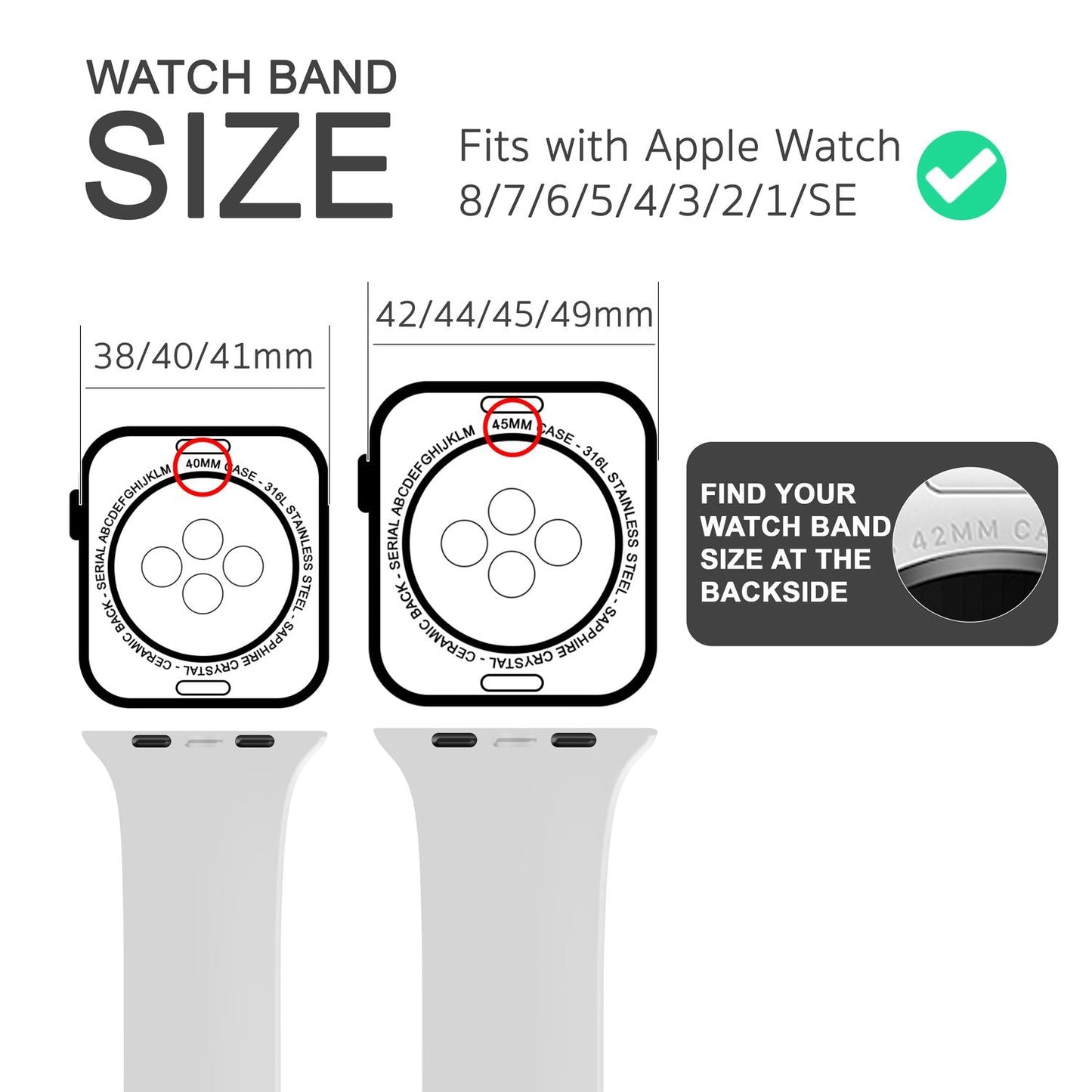 Röndótt sílikonól fyrir Apple Watch SE/8/7/6/5/4/3/2/1, 38mm 40mm 41mm