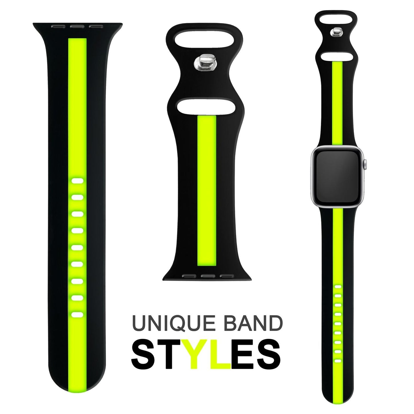 Silicone band for Apple Watch Ultra/SE/8/7/6/5/4/3/2/1, 42mm 44mm 45mm 49mm