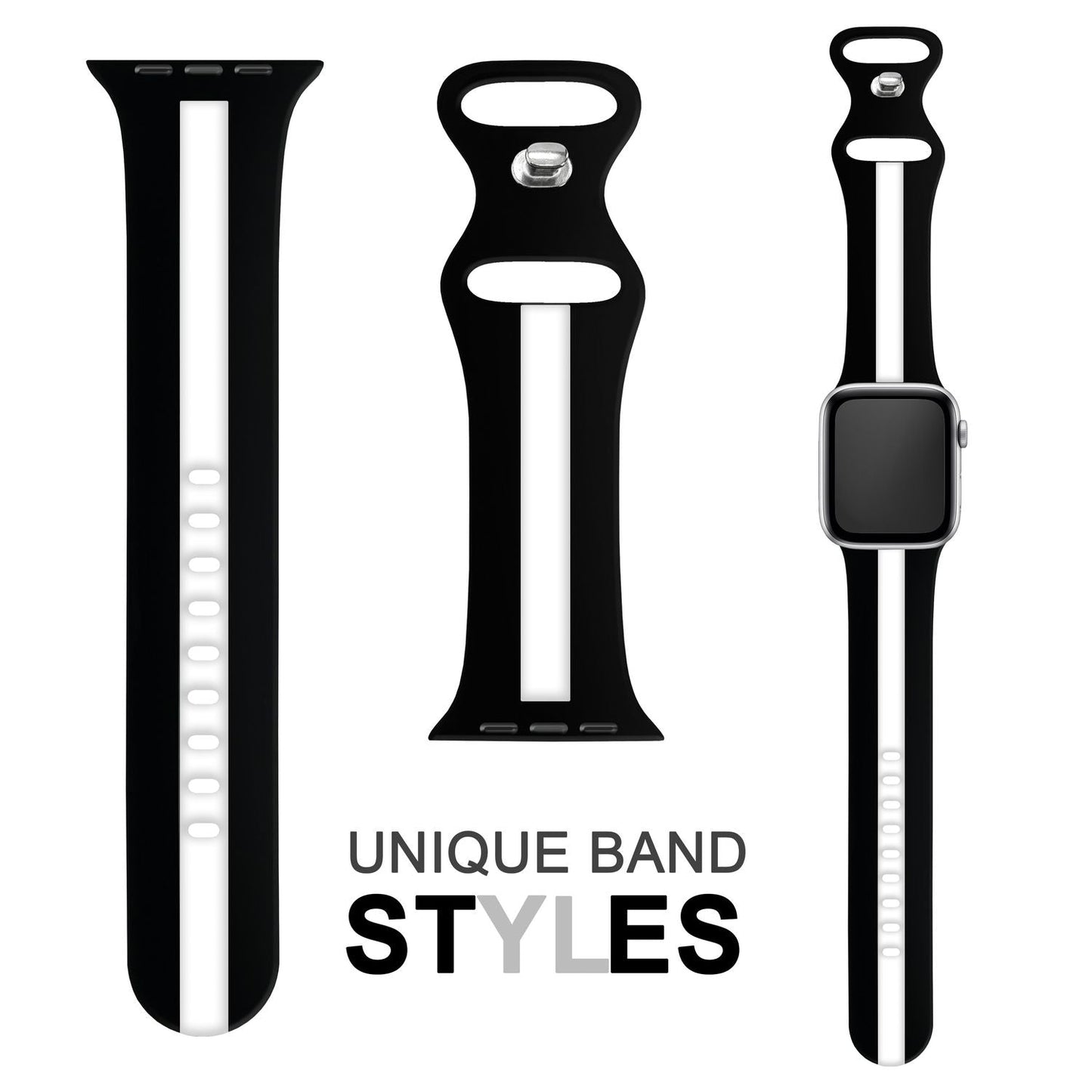 Silicone band for Apple Watch Ultra/SE/8/7/6/5/4/3/2/1, 42mm 44mm 45mm 49mm