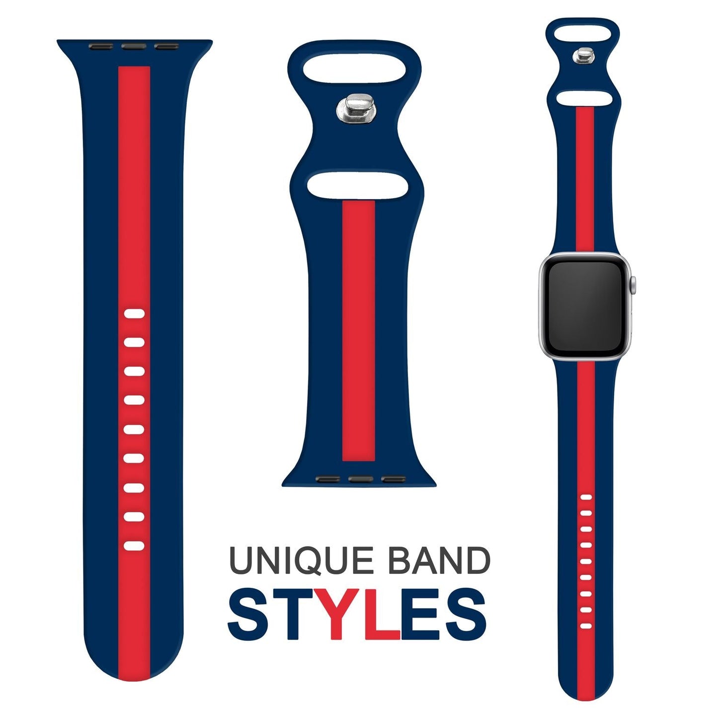 Silicone band for Apple Watch Ultra/SE/8/7/6/5/4/3/2/1, 42mm 44mm 45mm 49mm