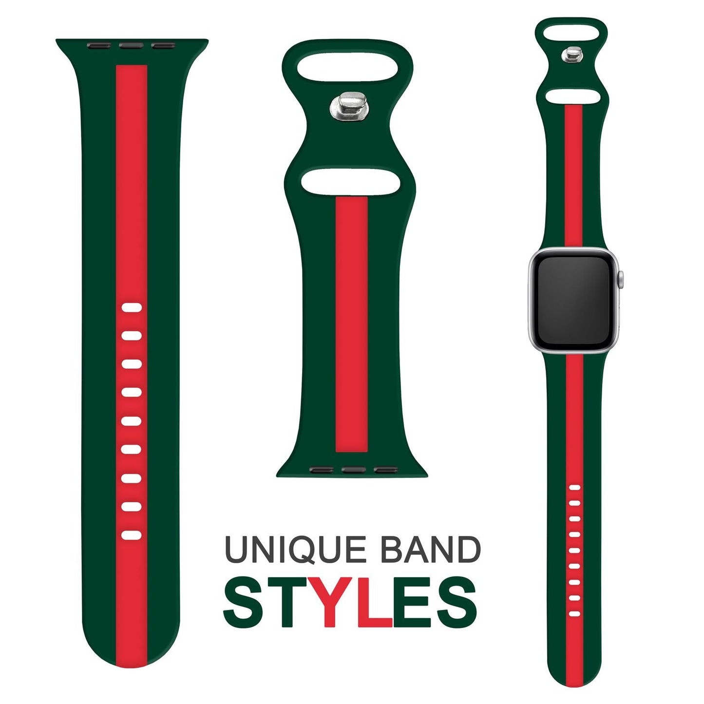 Silicone band for Apple Watch Ultra/SE/8/7/6/5/4/3/2/1, 42mm 44mm 45mm 49mm