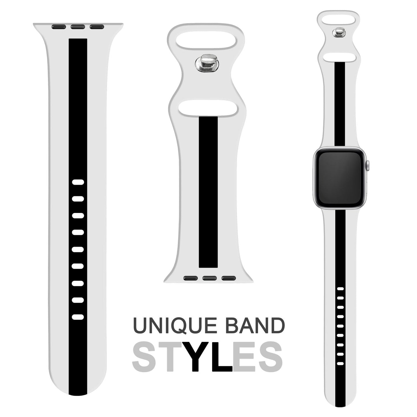 Silicone band for Apple Watch Ultra/SE/8/7/6/5/4/3/2/1, 42mm 44mm 45mm 49mm