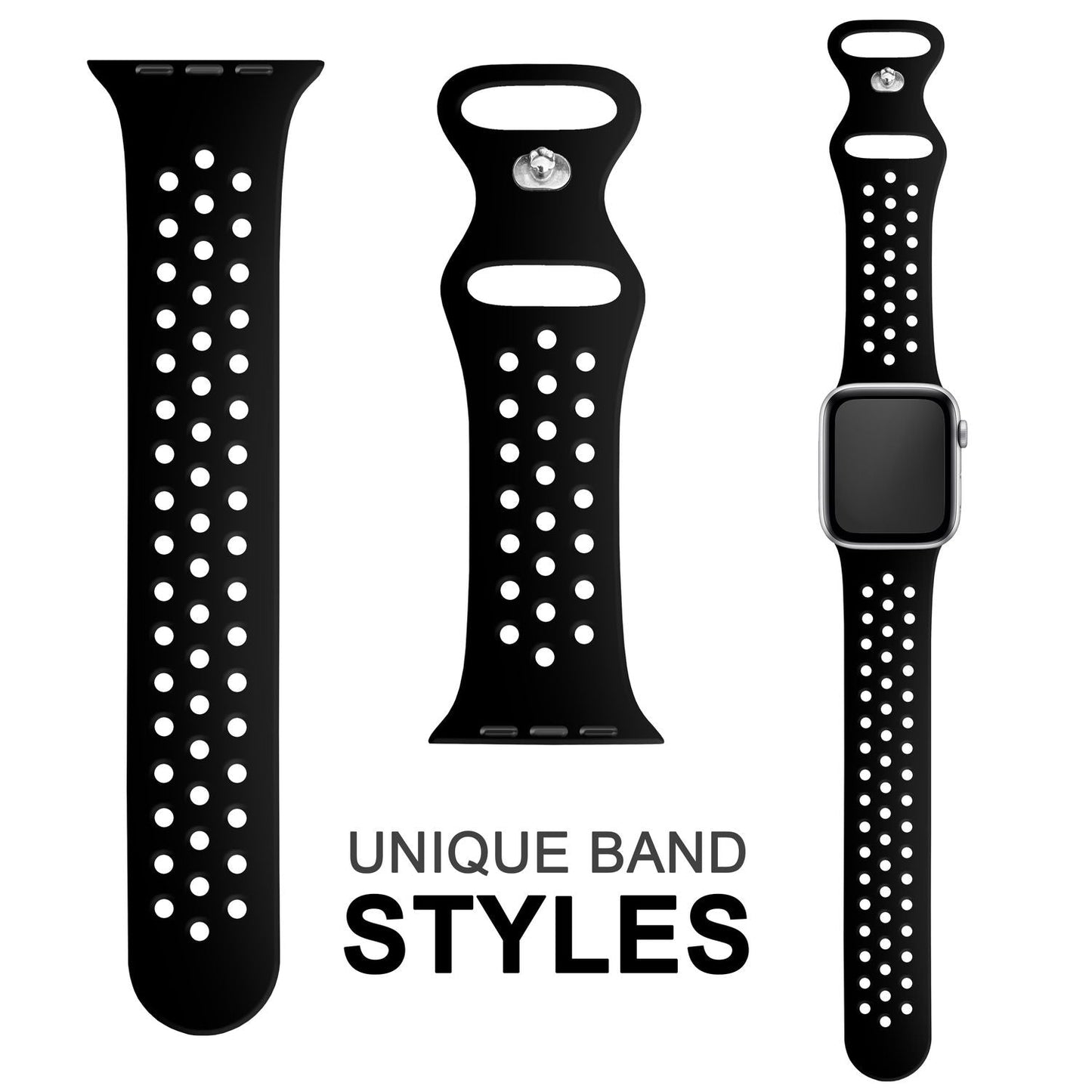 Perforated watch band for Apple Watch Ultra/SE/8/7/6/5/4/3/2/1, 42mm 44mm 45mm 49mm
