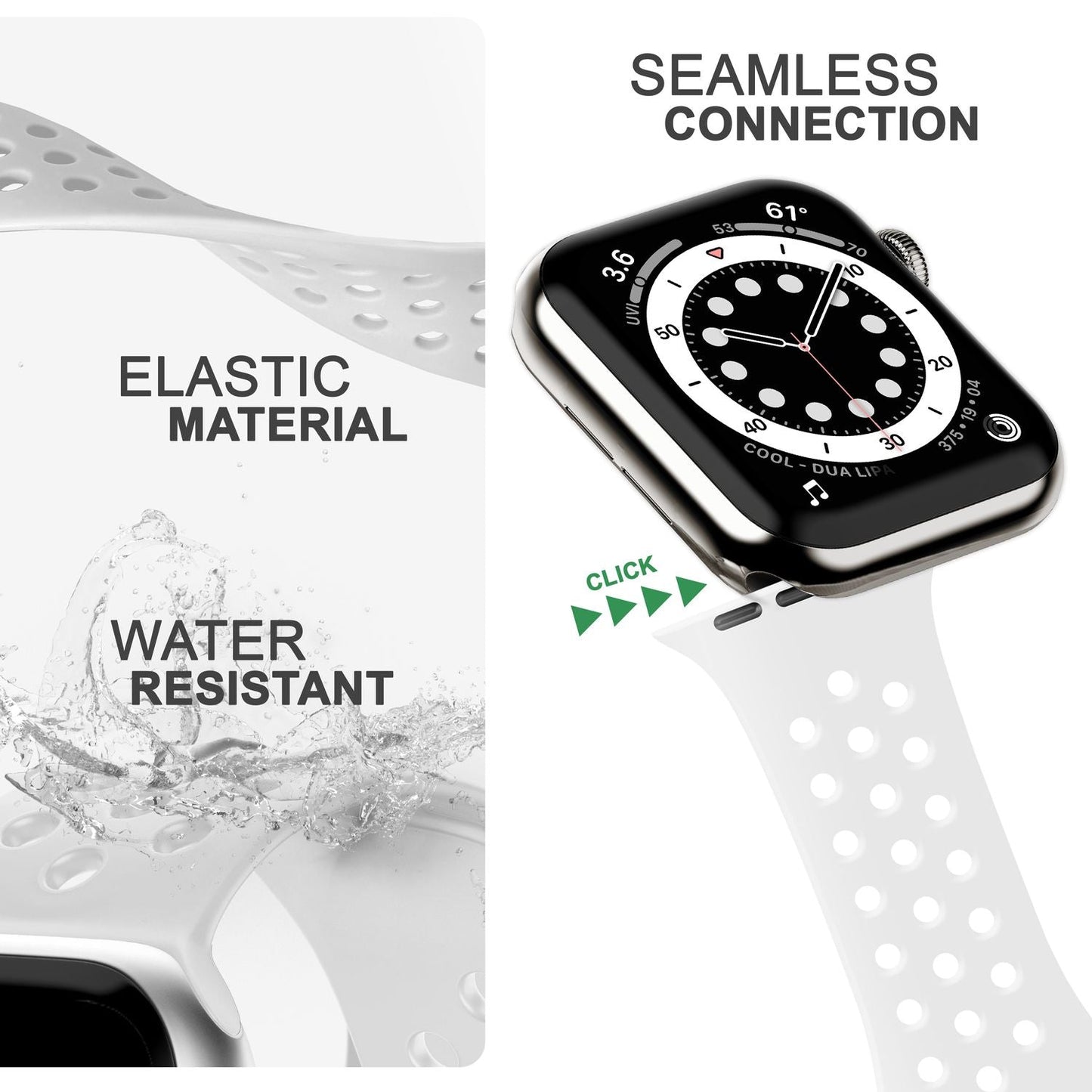 Perforated watch band for Apple Watch Ultra/SE/8/7/6/5/4/3/2/1, 42mm 44mm 45mm 49mm