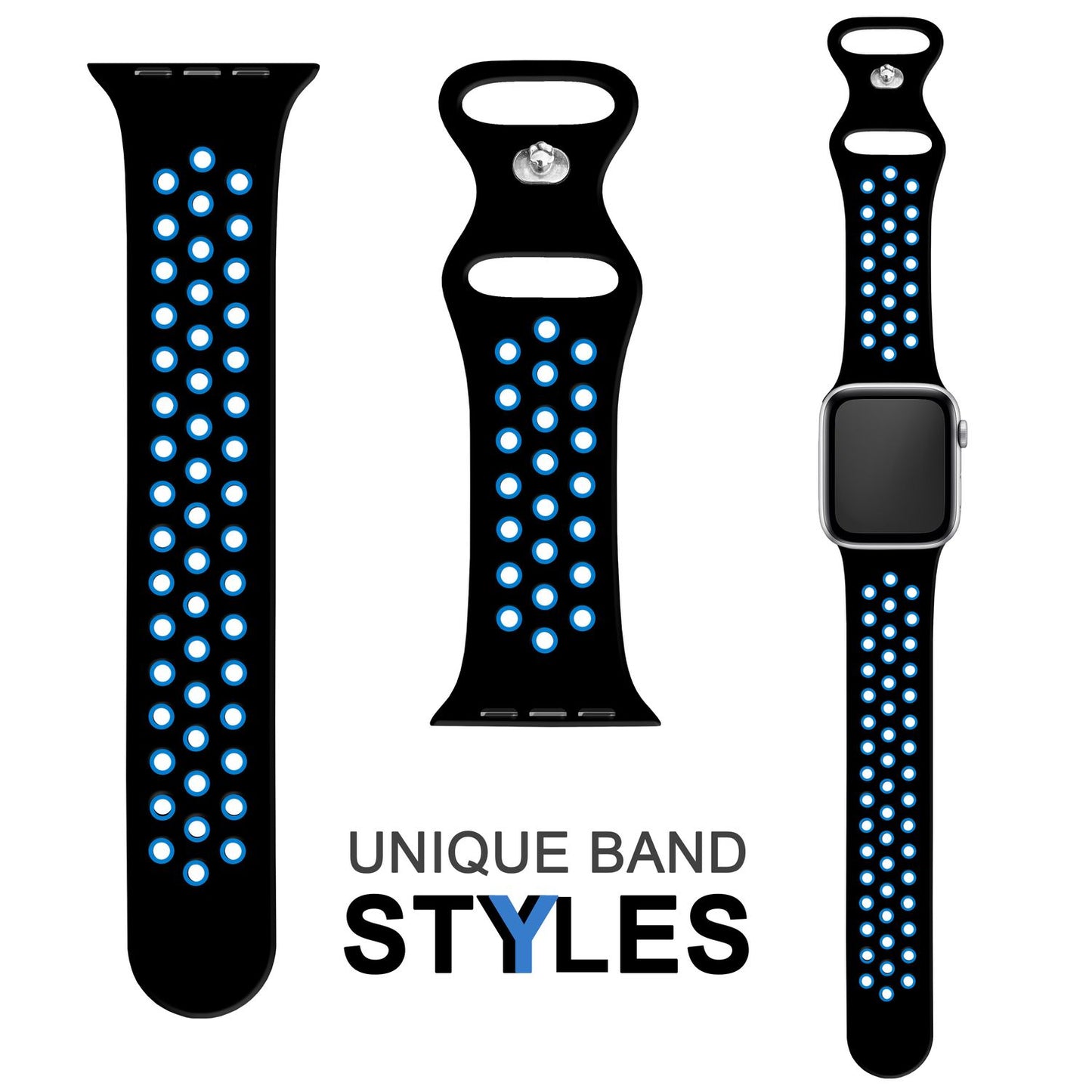 Loftflæðis sílikonól fyrir Apple Watch Ultra/SE/8/7/6/5/4/3/2/1, 38/40/41 mm