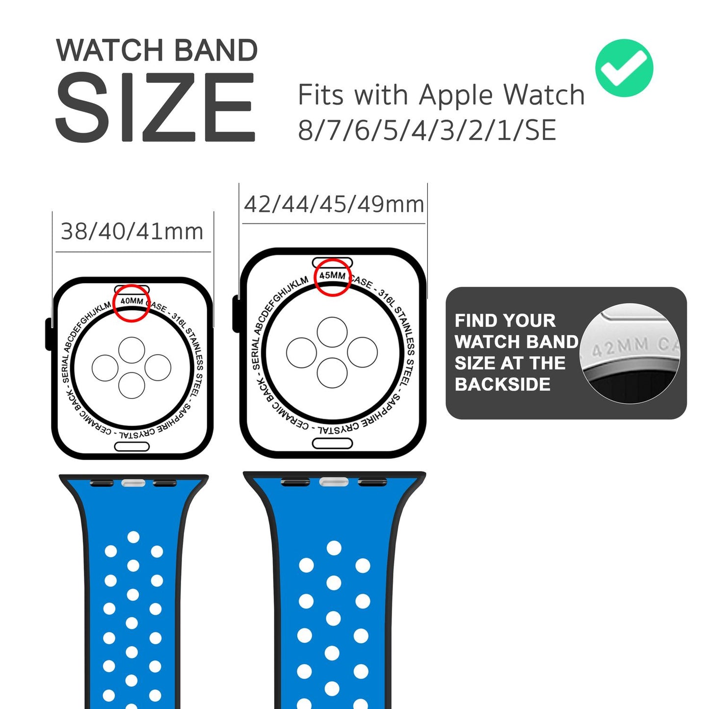 Loftflæðis sílikonól fyrir Apple Watch Ultra/SE/8/7/6/5/4/3/2/1, 38/40/41 mm