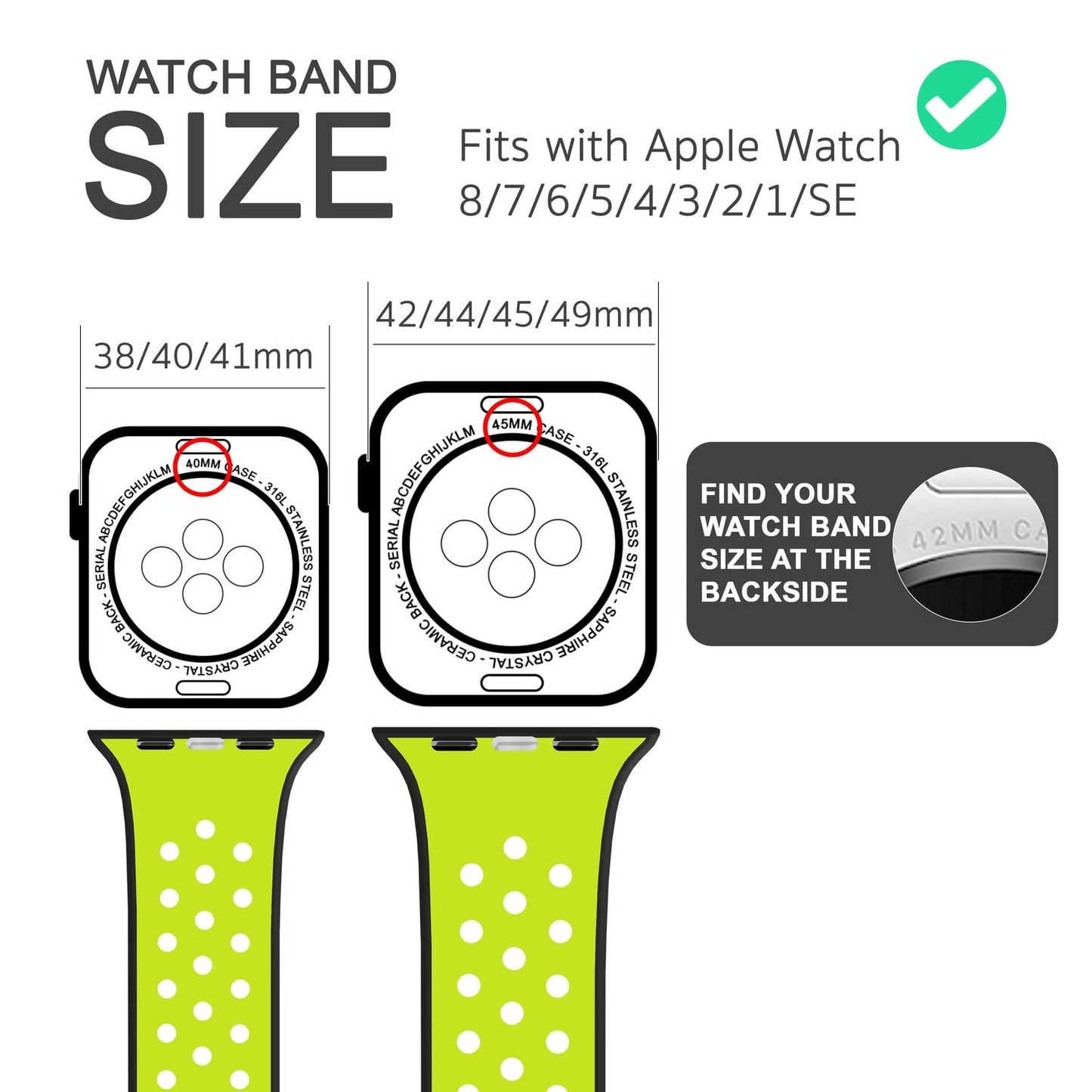 Loftflæðis sílikonól fyrir Apple Watch Ultra/SE/8/7/6/5/4/3/2/1, 38/40/41 mm