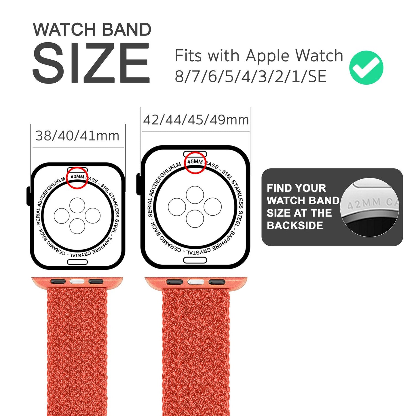 Fléttuð úról fyrir Apple Watch SE/8/7/6/5/4/3/2/1, 38/40/41 mm