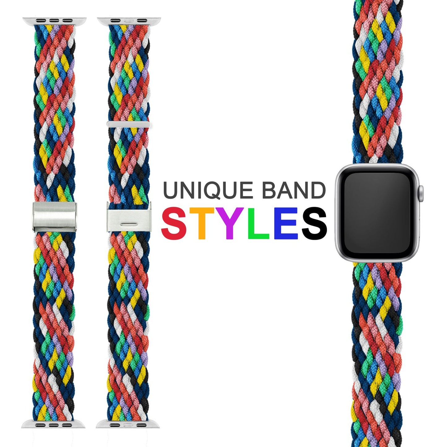 Fléttuð úról fyrir Apple Watch SE/8/7/6/5/4/3/2/1, 38/40/41 mm