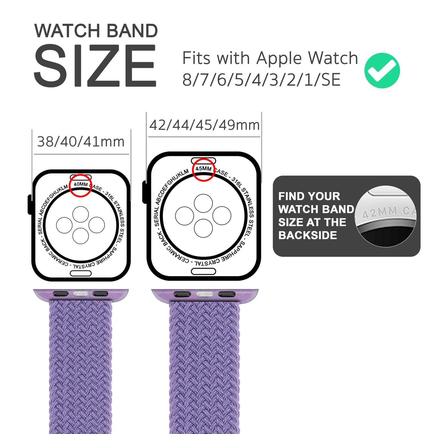 Fléttuð úról fyrir Apple Watch SE/8/7/6/5/4/3/2/1, 38/40/41 mm