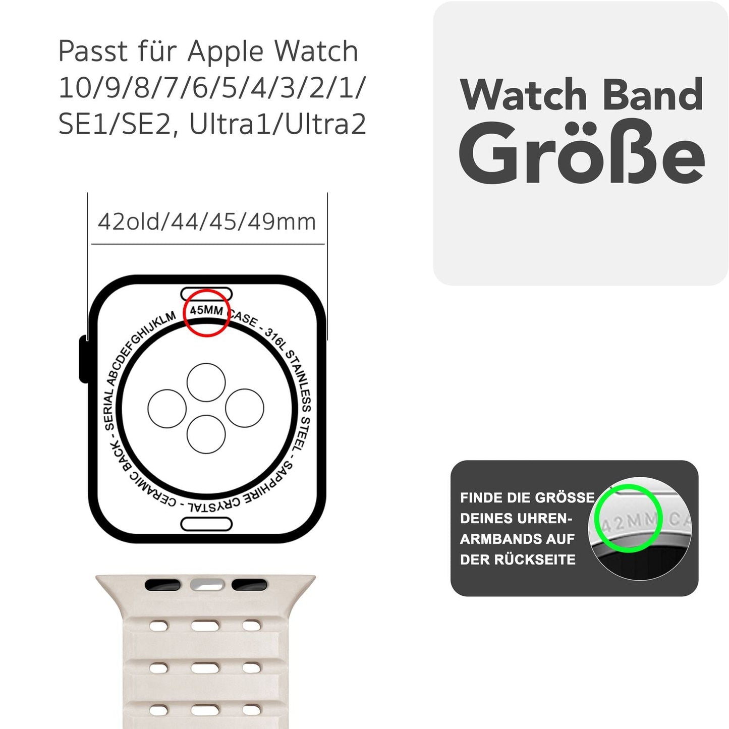 NALIA Volt armband fyrir Apple Watch Series Ultra/SE/10/9/8/7/6/5/4/3/2/1, kassastærð 42/44/45/49 mm, segulmagnað sílikonlykkjuband með smellulokun