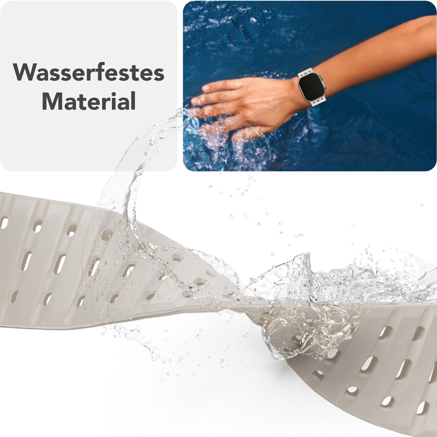 NALIA Volt armband fyrir Apple Watch Series Ultra/SE/10/9/8/7/6/5/4/3/2/1, kassastærð 42/44/45/49 mm, segulmagnað sílikonlykkjuband með smellulokun