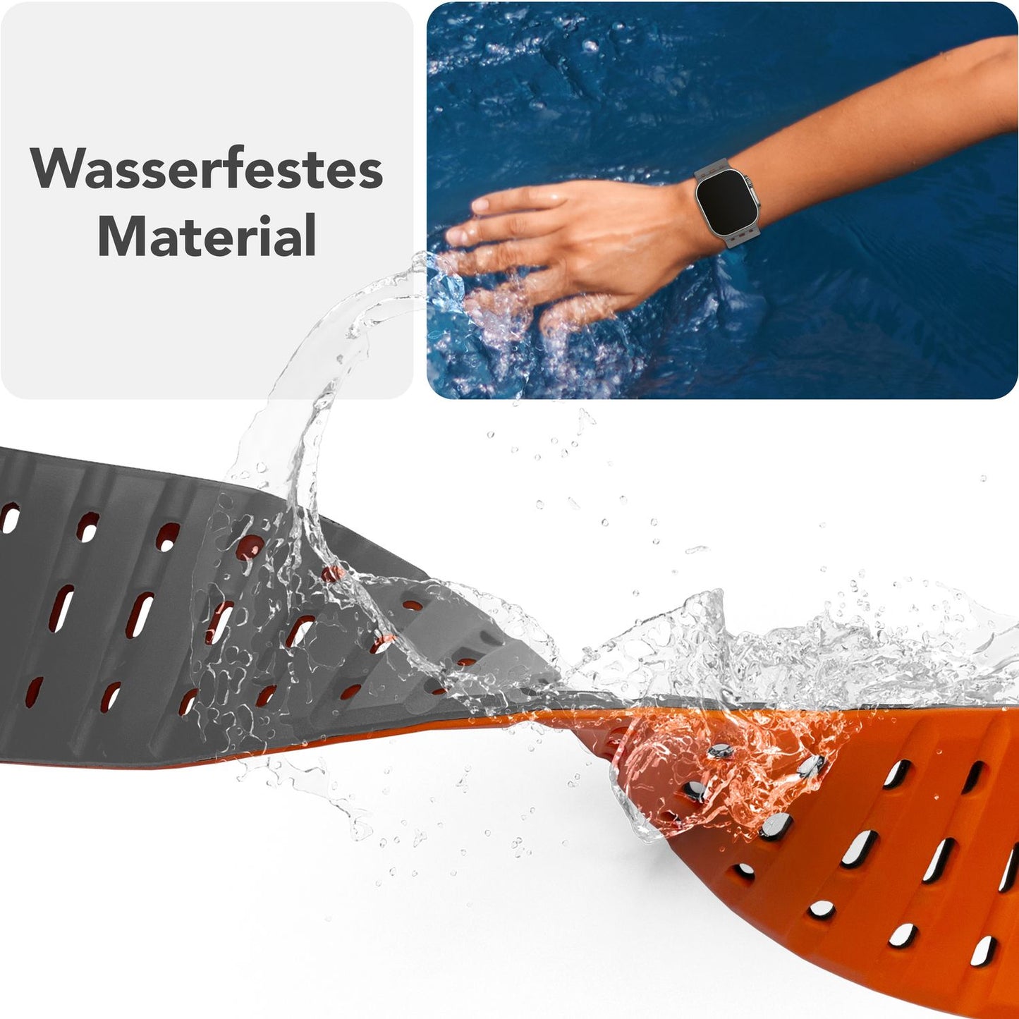 NALIA Volt armband fyrir Apple Watch Series Ultra/SE/10/9/8/7/6/5/4/3/2/1, kassastærð 42/44/45/49 mm, segulmagnað sílikonlykkjuband með smellulokun