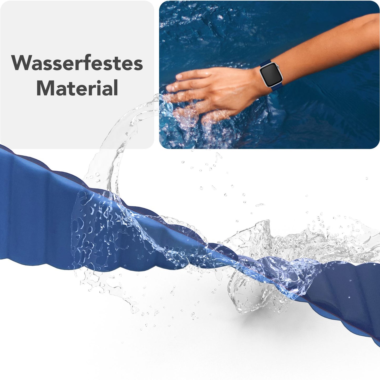 NALIA Core Band fyrir Apple Watch SE/10/9/8/7/6/5/4/3/2/1, kassastærð 38/40/41/42 mm, öndunarhæft sílikon segullykkju íþróttaband með rifuðum hönnun