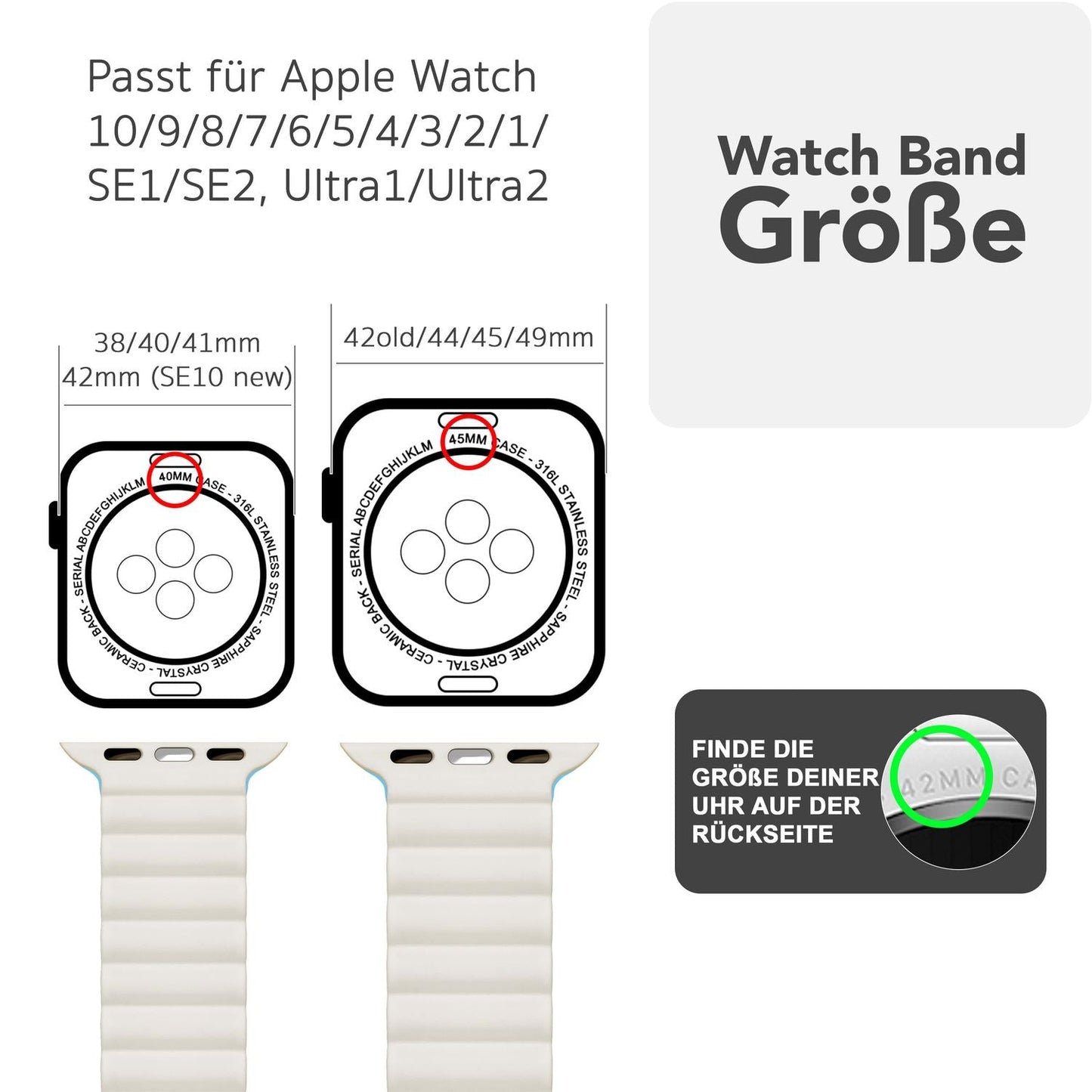 NALIA Core Band fyrir Apple Watch SE/10/9/8/7/6/5/4/3/2/1, kassastærð 38/40/41/42 mm, öndunarhæft sílikon segullykkju íþróttaband með rifuðum hönnun