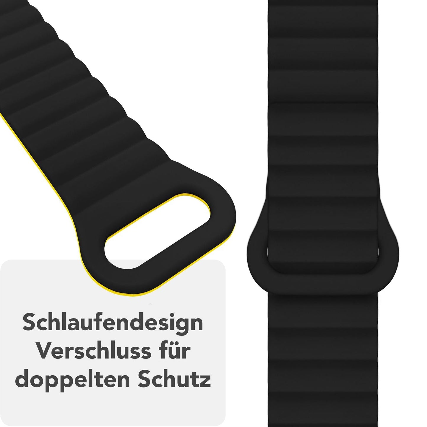 NALIA Core Band fyrir Apple Watch SE/10/9/8/7/6/5/4/3/2/1, kassastærð 38/40/41/42 mm, öndunarhæft sílikon segullykkju íþróttaband með rifuðum hönnun