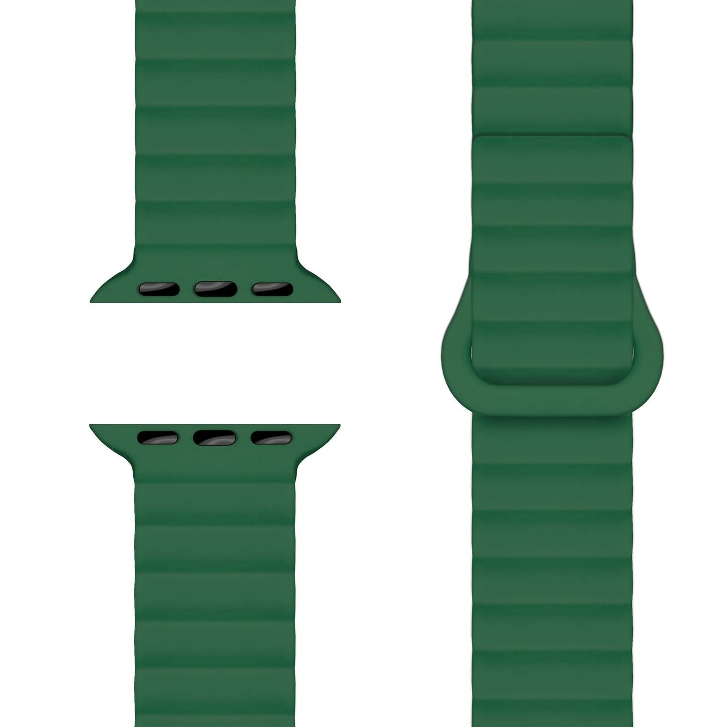 NALIA Core Band fyrir Apple Watch Ultra/SE/10/9/8/7/6/5/4/3/2/1, kassastærð 42/44/45/46/49 mm, öndunarhæft sílikon segulmagnað íþróttaband með rifinni hönnun