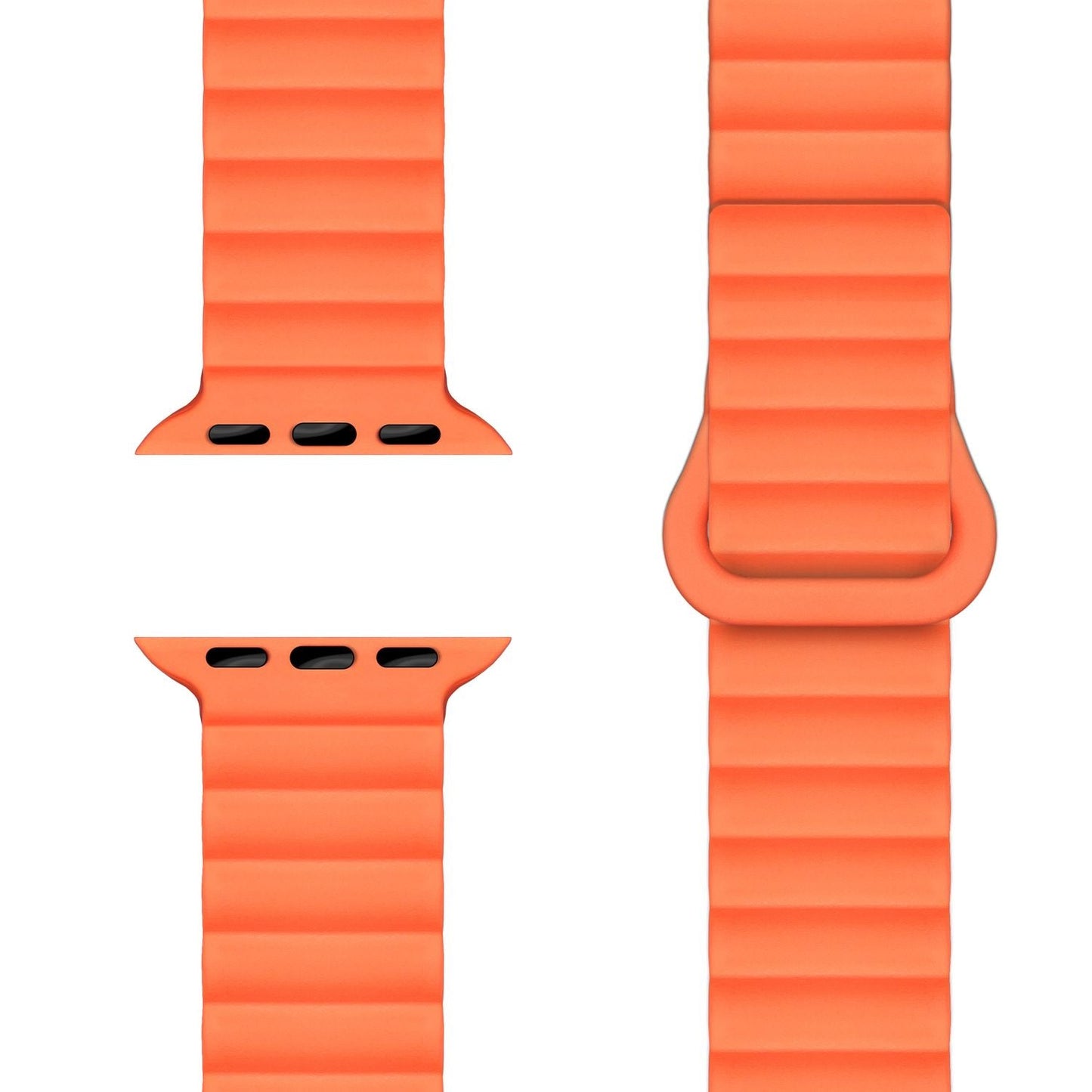 NALIA Core Band fyrir Apple Watch Ultra/SE/10/9/8/7/6/5/4/3/2/1, kassastærð 42/44/45/46/49 mm, öndunarhæft sílikon segulmagnað íþróttaband með rifinni hönnun